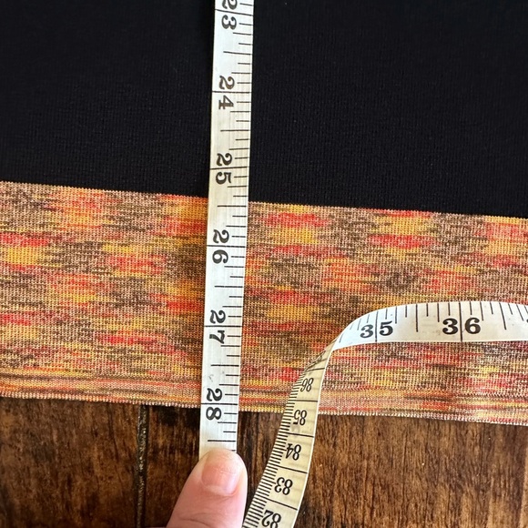 Exclusively Misook | Asymmetrical V-Neck Tunic Sweater w/ Space Dye Trim, Sz. XL - Picture 7 of 7